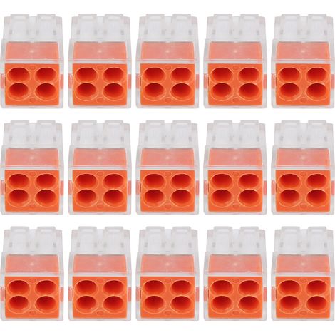 Kit de 50 connecteurs de fils à connexion rapide sans torsion pour câbles électriques (PCT-104) (1/5)