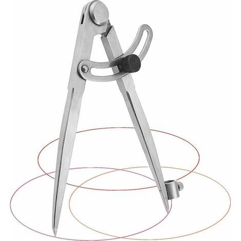 Compas Menuisier 20 cm Compas Menuisier Professionnel en Acier au carbone Compas Grand Diamètre pour Cercles de Dessin, Menuiserie, Travail Du Métal et Travail Du Cuir (1/4)