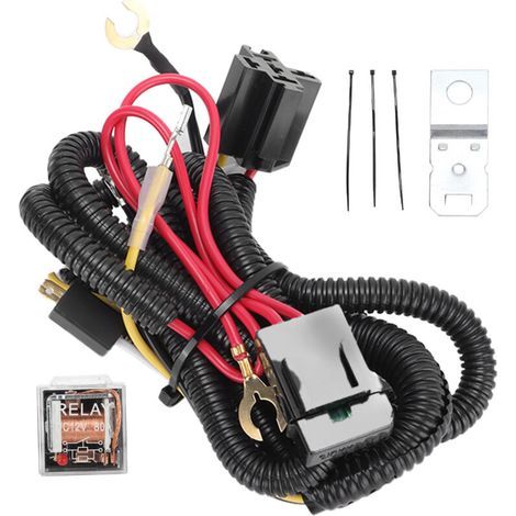 Kit de relais 12 V pour klaxon à soufflet universel – câblage complet avec fusible, montage facile sur calandre de camion ou voiture (1/5)