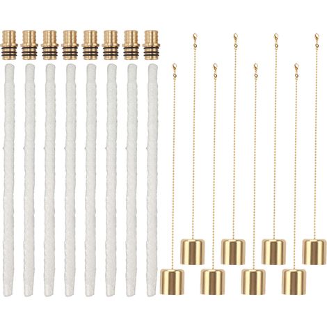 Set mit 8 Weinfackeln, langlebigen Dochten und Messinghaltern für Garten und Terrasse (1/5)