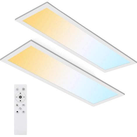 Plafonnier, Panneau Plat Dimmable, Luminosité Ajustable, 2pcs, 21-30W-a (1/2)