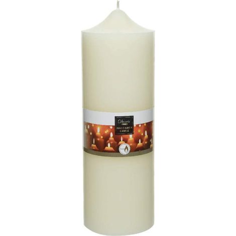 BOUGIE IVOIRE CRÈME MOCCOLO DIAMÈTRE 11 HAUTEUR 30 CM DE CÉRÉMONIE MARIAGE MAISON MEUBLES DURÉE 250 HEURES PARAFFINE CERTIFIÉE