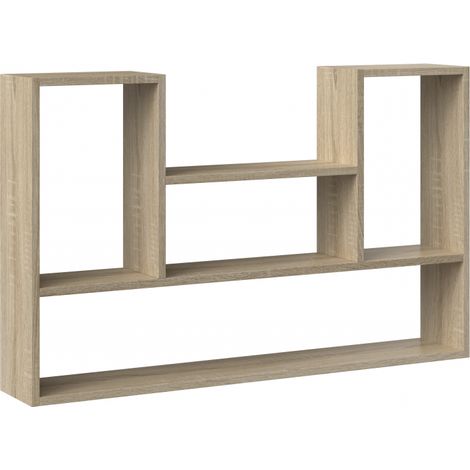 CDF Hängeregal Bilbao 4P Farbe: Eiche Sonoma für ein Wohnzimmer, Büro und Arbeitszimmer Regal für Bücher und Spielzeug modern Ideal für Kinderzimmer, Zimmer für einen Teenager, Jugendzimmer. (1/4)