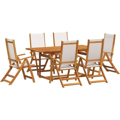 Maison Exclusive - 7-tlg. Garten-Essgruppe Massivholz Akazie und