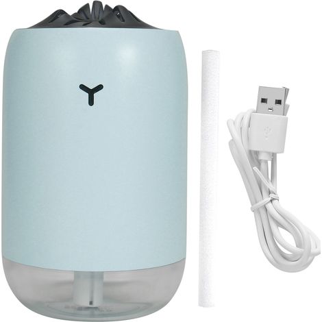 Tragbarer 260-ml-USB-Luftbefeuchter mit Nachtlicht für Büro und Zuhause – Blauer Tischluftbefeuchter