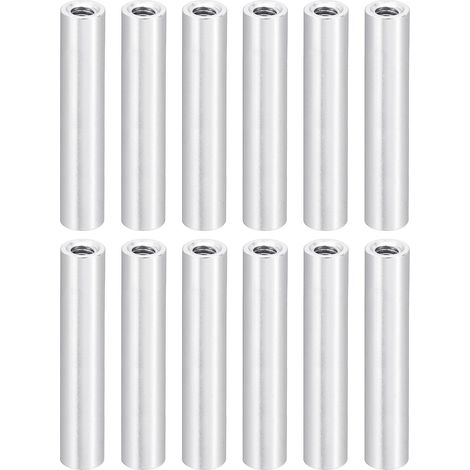 12Pcs Entretoise Filetée M3 en Aluminium 3x5x28mm Argent Métallisé (1/5)