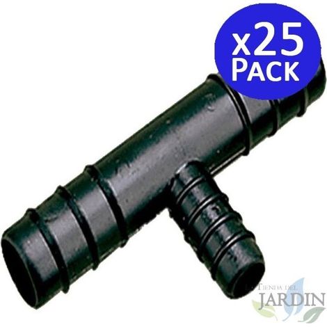 25 Stück Reduziertes T 17 mm auf 12 mm für Flexrohr, Ideal für Verbindungen in Bewässerungs- und Wassersystemen