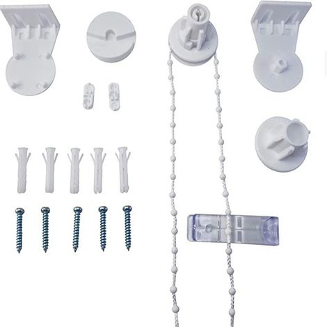 Tête de traction universelle pour store enrouleur 25 mm, tête de commande de levage de rideau, tête de traction universelle en plastique, ensemble de crochets pour tringle à rideaux (1/5)