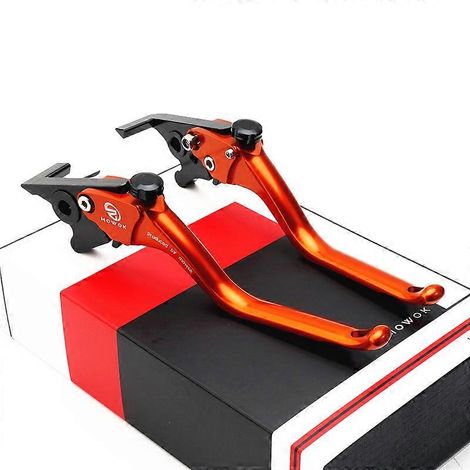 Applicable au Guangyang Racing X150 RKS150, poignée de klaxon de frein en alliage d'aluminium modifié, poignée de tirette (orange) (1/5)