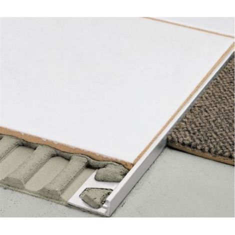 Schluter – Profilé de finition sol et mur 80 – Aluminium naturel anodisé mat – Hauteur 8mm – Longueur 2,5ML – Angle 87°