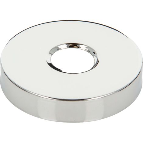 tecuro Gewinderosette (3/4) Ø 27 mm x Ø 80 mm x Höhe 15 mm, Messing verchromt