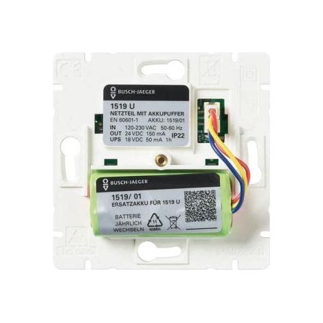 Busch-Jaeger Insert de bloc d'alimentation avec tampon d'accumulateur Bloc d'alimentation Busch-Infoline® (1519 U), 2TKA00004530