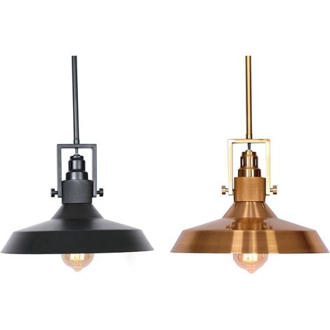 Deckenlampe DKD Home Decor Schwarz Golden Metall (30,5 x 30,5 x 25.4 cm) (2 Stück)