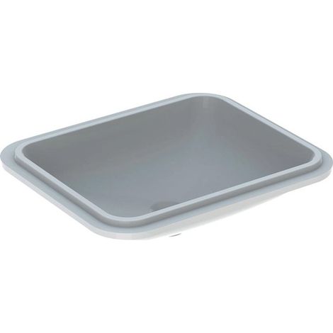 Lavabo sous plan VariForm rectangulaire 500x400mm sans trou de robinetterie sans trop plein blanc KT