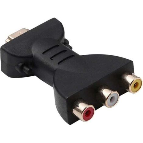 Adaptateur HDMI vers 3RCA, adaptateur rouge jaune blanc câble vidéo HDMI vers AV, convertisseur Audio rouge blanc jaune Portable