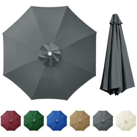 Housse de rechange pour parasol 2 m, 2,5 m, 2,7 m, 3 m, 6/8 baleines, housse de parasol de jardin, toile de parasol déportée, housse de remplacement pour cour, jardin, plage, piscine