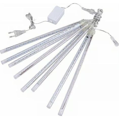Kit d'éclairage LED sous meuble comprenant 8 bandes LED de 300 mm, avec interrupteur, flux lumineux total de 510 lm, accessoires inclus, étagère. (1/5)