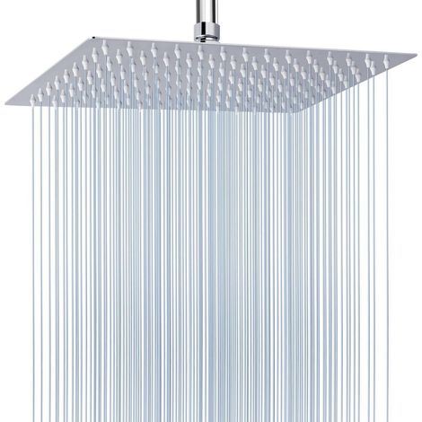 Regenbrause 40.5cm Edelstahl, Hochdruck Duschkopf mit Ganzkörperbedeckung, Wand/Deckenmontage, Chrom (1/5)