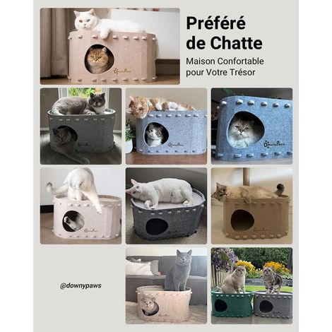Maison de repos pour chat en feutre - Niche confortable et modulable (1/5)
