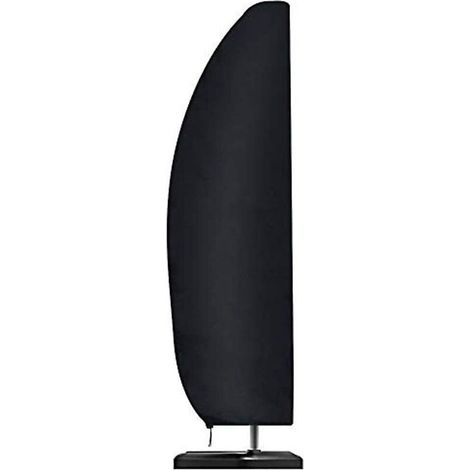 Housse noire extra large pour parasol déporté - Imperméable et coupe-vent, tissu Oxford 210D ultra-résistant et indéchirable avec fermeture éclair - 265 x 50 x 70 x 40 cm (1/5)