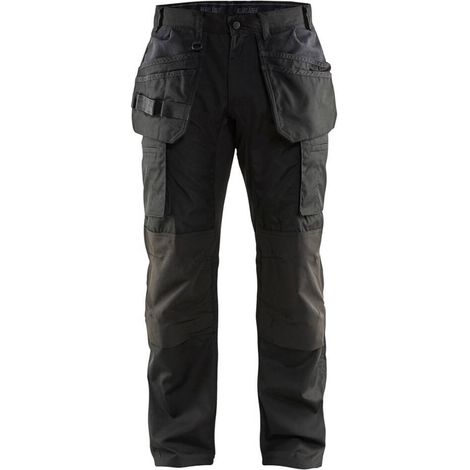 Pantaloni da lavoro elasticizzati con tasche flottanti 1469 - Nero M - FR(44) - SE(C50) - Standard (1/5)