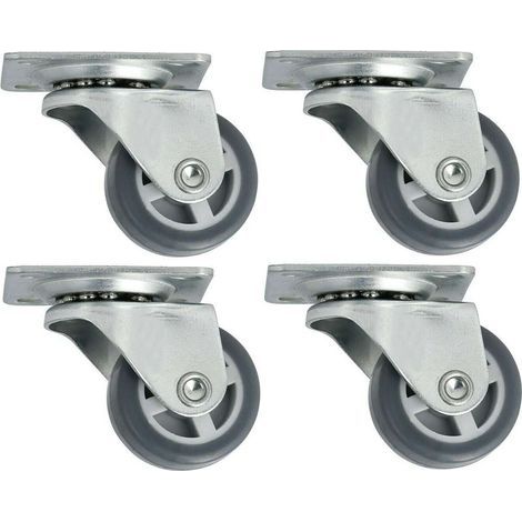 Roulette meuble 30mm – Lot de 4 roulettes caoutchouc anti rayure – Charge maximale 30kg – Pivotantes pour chariot et rangement (1/5)