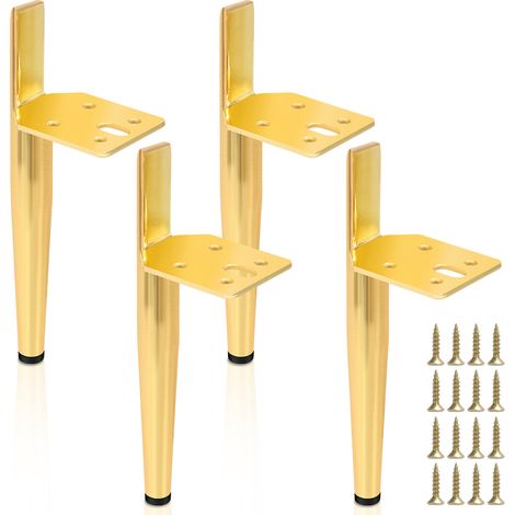 Randaco 4pcs Furniture Legs Pata Ajustable Metal 200 mm Pata Ajustable oro
