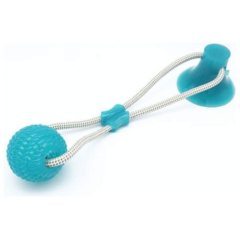 Jouet molaire multifonction pour animaux de compagnie, balle rebondissante avec ventouse puissante, nettoyage durable des dents (1/2)