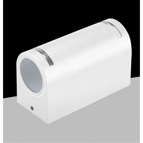 TrAdE Shop Traesio - Applique Esterno Per Parete Facciate Giardino Lampada Up&down Gu10 Ip54 Gn-wl062 - Bianco (1/5)