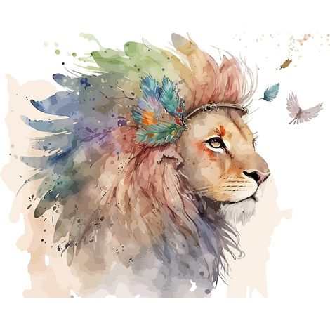Papier peint panoramique Enfants - Lion - 498 cm x 320 cm (1/2)