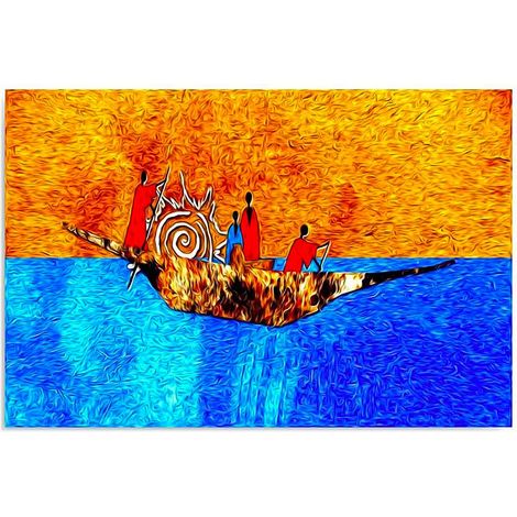 Tableau bois sur le bateau - 120 x 80 cm (1/4)