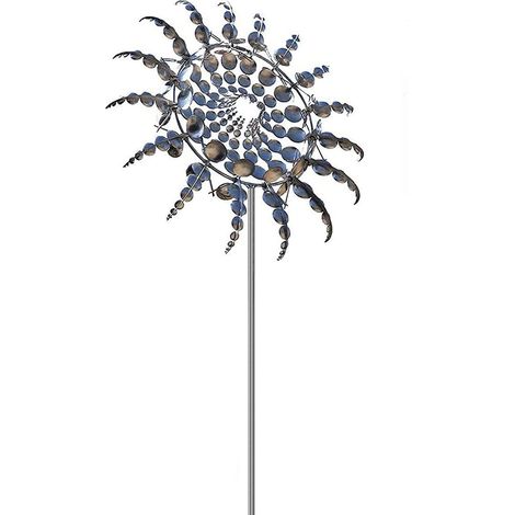 ZENITH Solar-Windspiel, Doppelbewegung mit Solarantrieb, mehrfarbiges Metall-Gartenset (1/5)