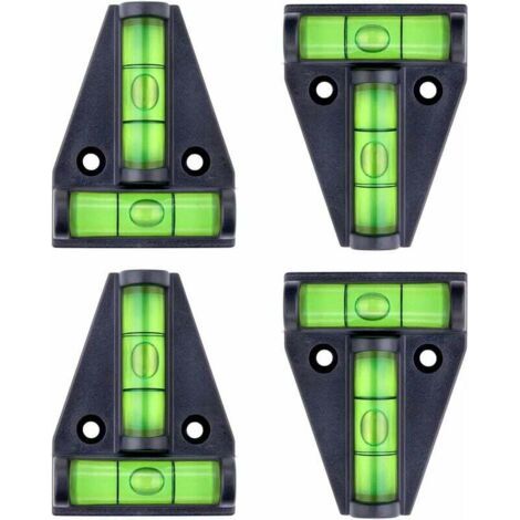 Livella a bolla, piccola livella magnetica a forma di T con 2 bolle di livellamento. Set da 4, per accessori per camper, stabilizzatori, telecamere o altre attrezzature da livellare.