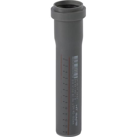 Ostendorf 171000 HTSafe Rohr Abflussrohr DN 40 x 150 mm grau Kunststoffrohr