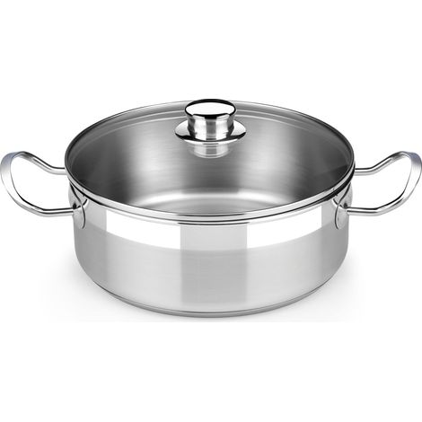 CAZUELA BRA A340334 22CM C/TAPA CRISTAL PROFESION