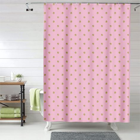 Rideau de douche flamant rose artistique, rideau salle de bain imperméable, 90x180 cm (1/5)
