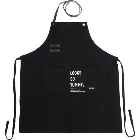 Tablier de Cuisine Adulte Coton Lin Noir Ajustable avec Poche Pratique pour Maison Café Jardinage Confortable et Respirant (1/5)