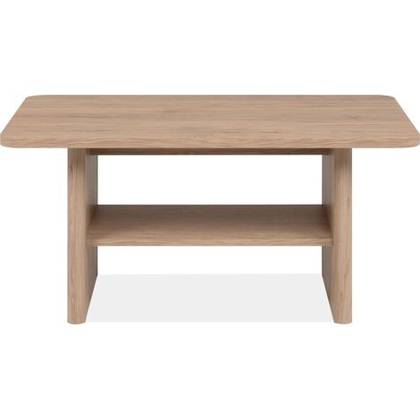 Table basse 1 niche effet bois 90 cm - Luis