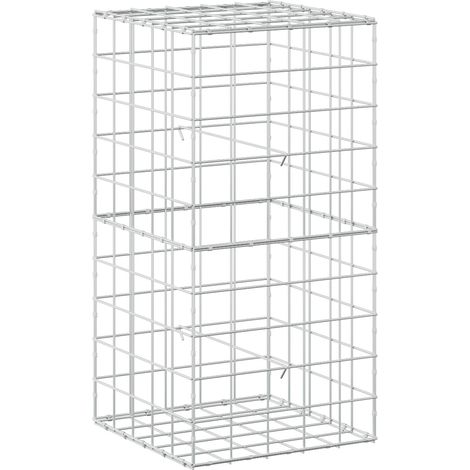 vidaXL Gabion with 5 mm Wire and 10x10 cm Mesh 50x50x100 cm