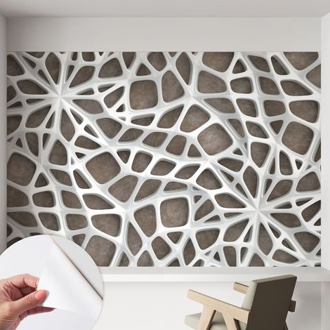 Carta da parati adesiva - lavabile - decorazione murale - per cucina - pellicola decorativa Rete geometrica 152x104 cm (1/5)