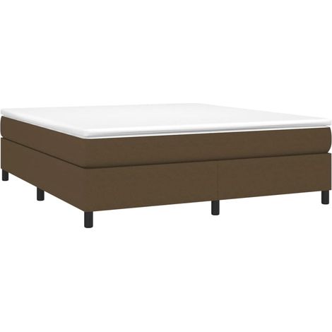 Struttura Letto a Rete a Molle Marrone Scuro 180x200 cm Tessuto vidaXL