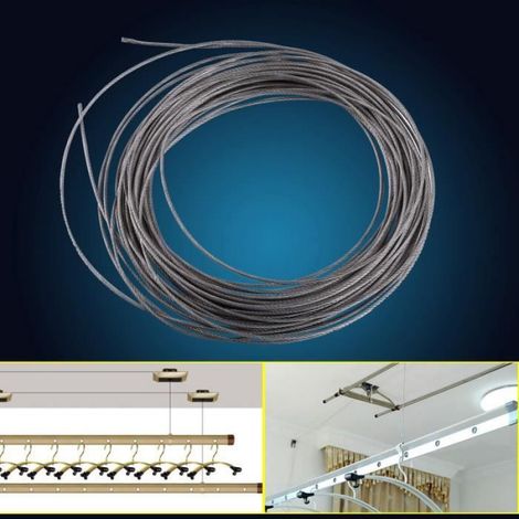 Câble Acier Inoxydable - 15 M - 1,5 Mm - 7x7 - Résistant Rouille - 1 Pièce (1/2)