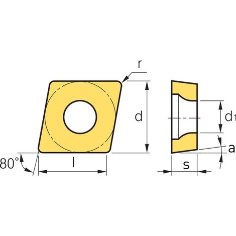 Insert de tournage pour tour Turning insert for lathe ccmt09t304n