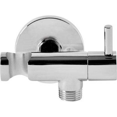 Presa Acqua Tonda a Muro C Supporto per Doccetta in Ottone Cromato 1 Remer