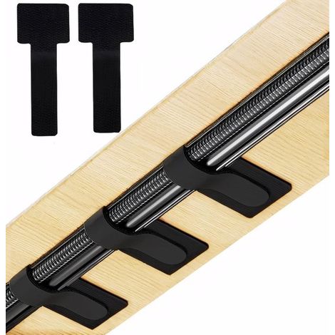 Support de câble de charge auto-adhésif - Support de câble Velcro - Clips de fixation pour câbles - Gestion des câbles de bureau - 50 pièces (noir) (1/5)