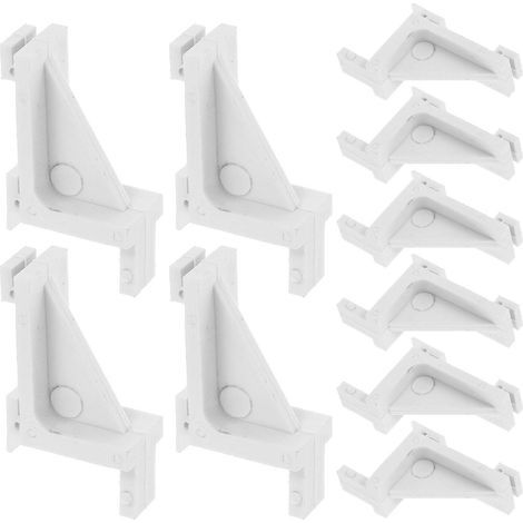 10 Gefrier-/Kühlschrankregalclips – 4,50 x 2,50 x 1,50 cm – Weiß (1/4)