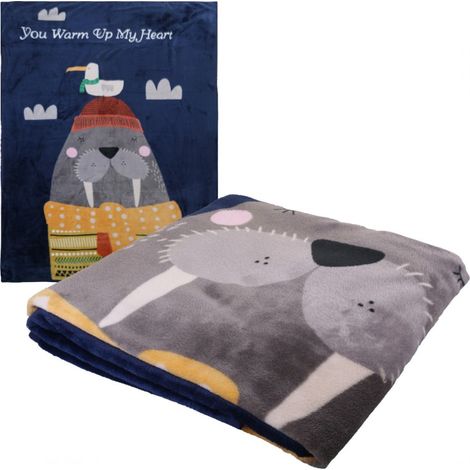 Eine weiche Kinderdecke mit Aufdruck, 100 x 140 cm, warme Kinderdecke (1/2)