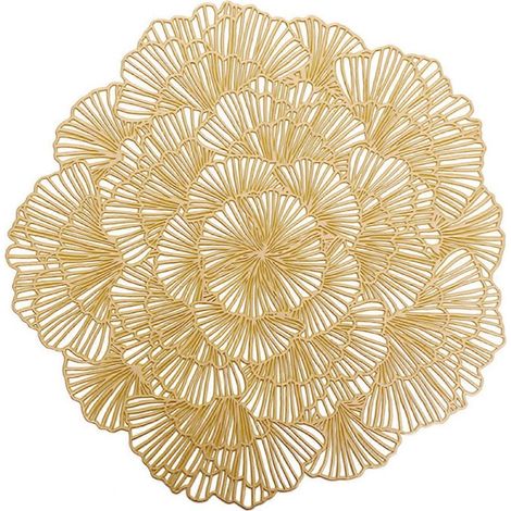 Sets de table ronds en PVC, sets de table ronds pour mariage, centres de table pour la cuisine et la salle à manger (1/5)