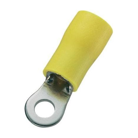 COSSE À OEILLET TRU COMPONENTS 738406 SECTION MAX: 6 MM² Ø DU TROU: 10.5 MM PARTIELLEMENT ISOLÉ JAUNE 50 PC(S)