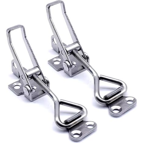 Ensemble de 2 supports de verrouillage, acier inoxydable, verrouillage sécurisé pour armoires (1/5)